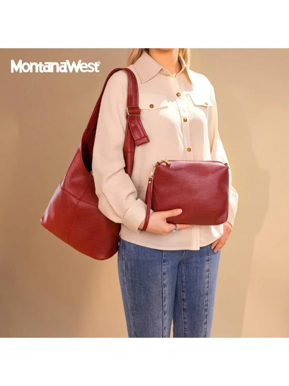 Ultra Soft Foldable Hobo Bag for Women | Slouchy Shoulder Handbag with Cosmetic